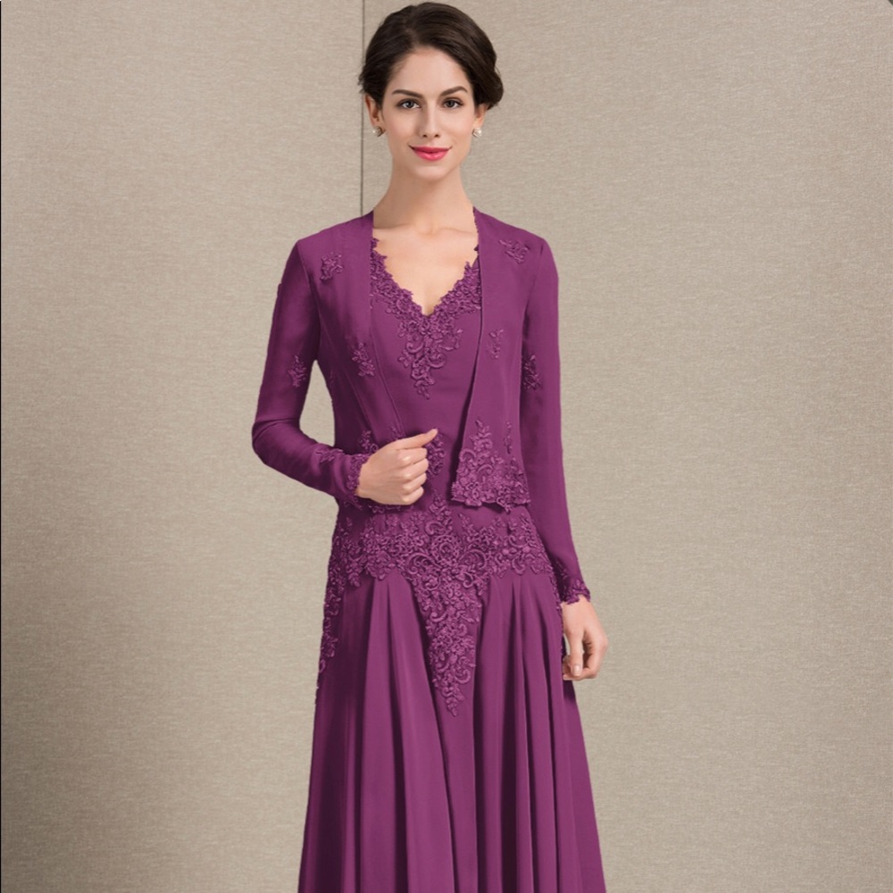 JJ’s House Formal Ankle-Length Chiffon Dress